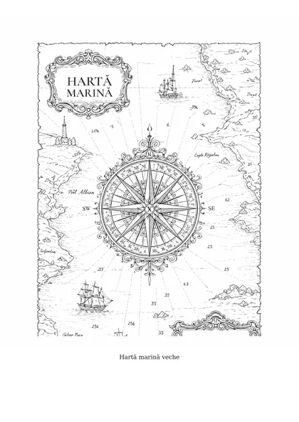 Hartă marină veche · desenul 2
