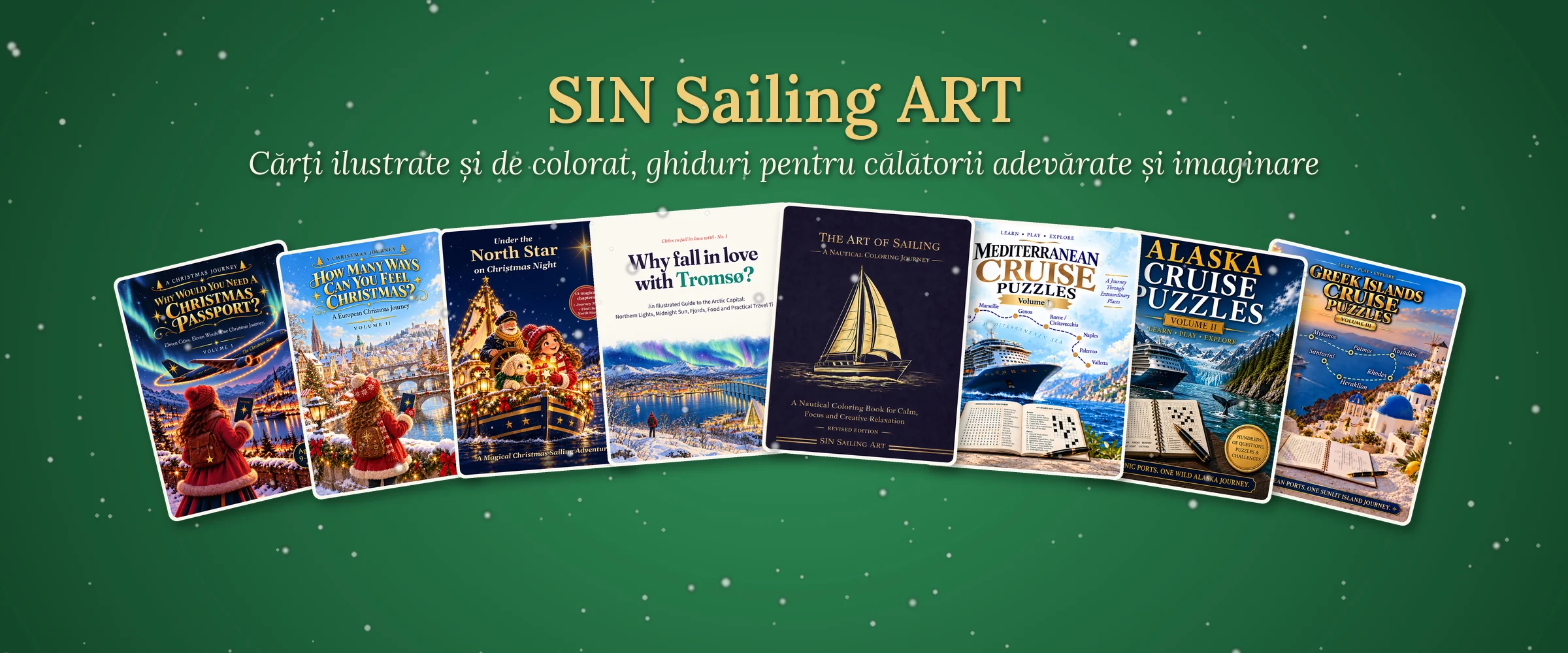SIN Sailing ART: cărți ilustrate și de colorat, ghiduri pentru călătorii adevărate și imaginare